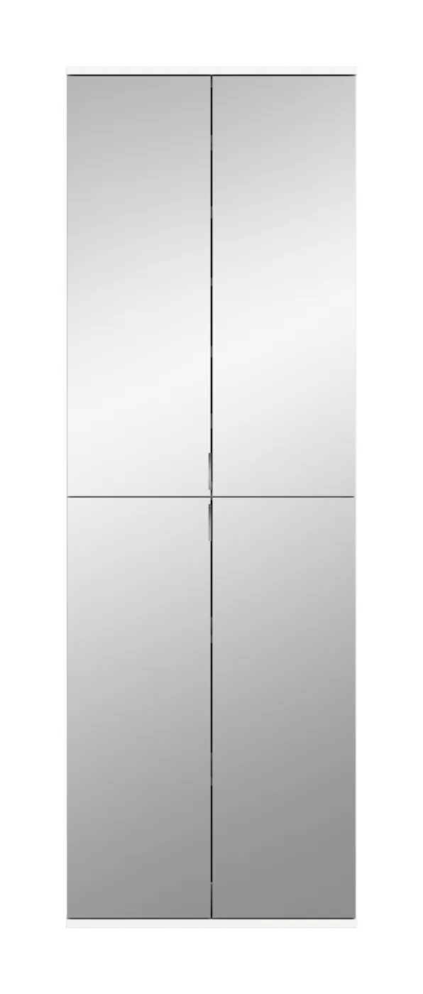 Garderobenschrank Projekt X groß | weiß | Spiegeltüren