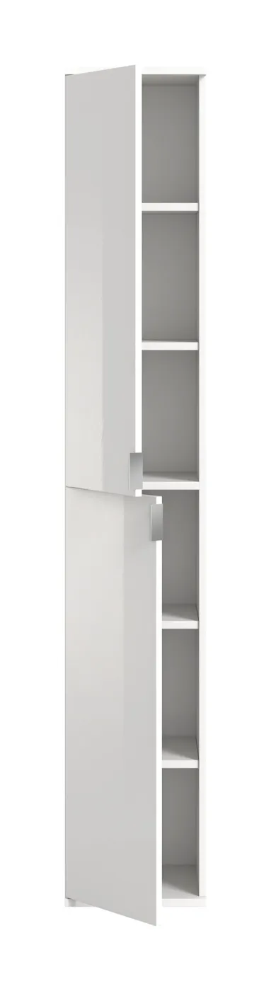 Garderobenschrank Projekt X | Kombination | weiß Hochglanz / Spiegeltüren | 3-teilig