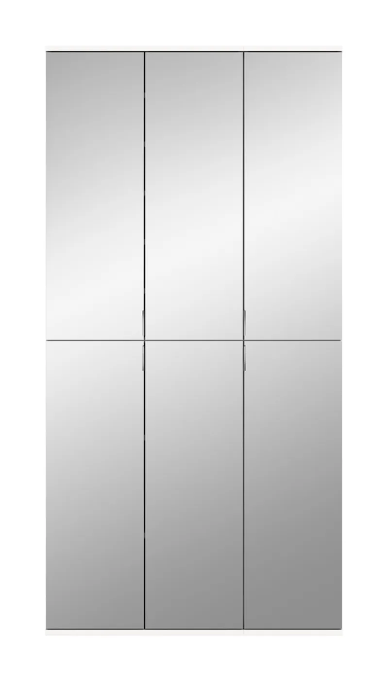 Garderobenschrank Projekt X | Kombination | weiß | Spiegeltüren | 2-teilig
