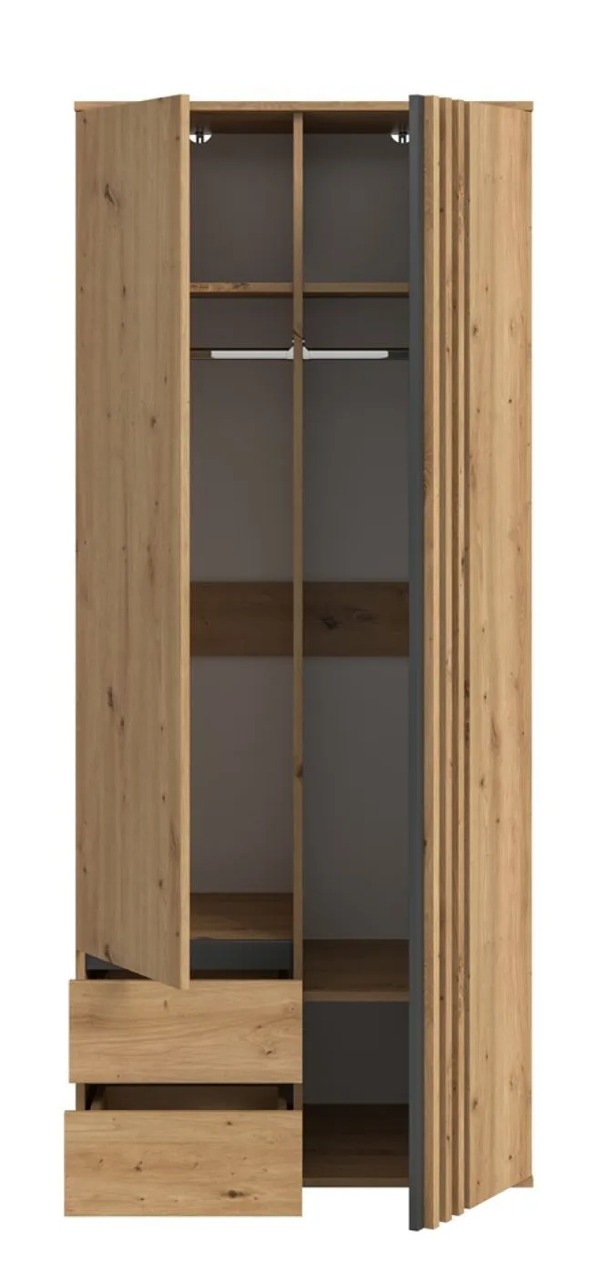 Garderobenschrank Schrank Tofta | mit Schubkästen | Artisan Eiche