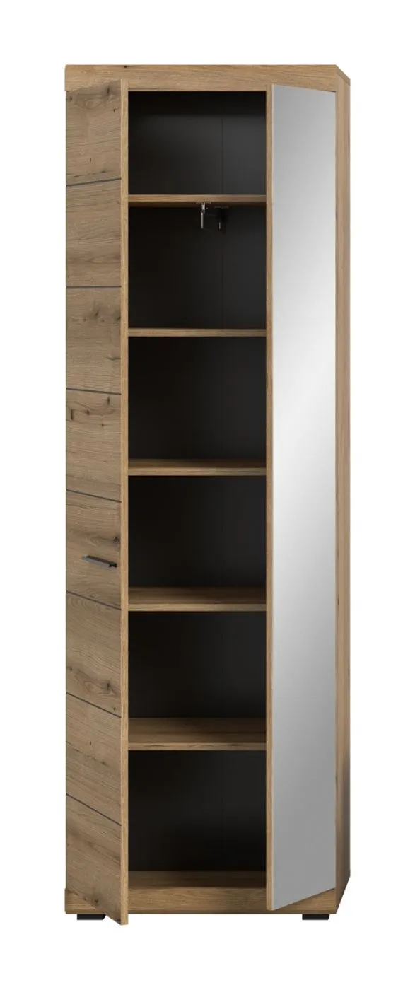 Garderobenschrank Scout | mit Spiegel | Evoke Oak