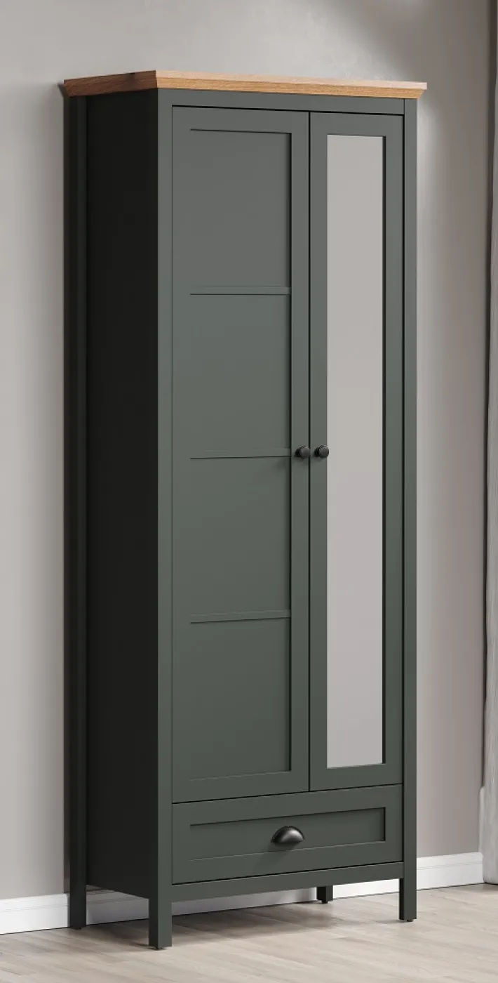 Garderobenschrank Stanton | Tannengrün / Eiche