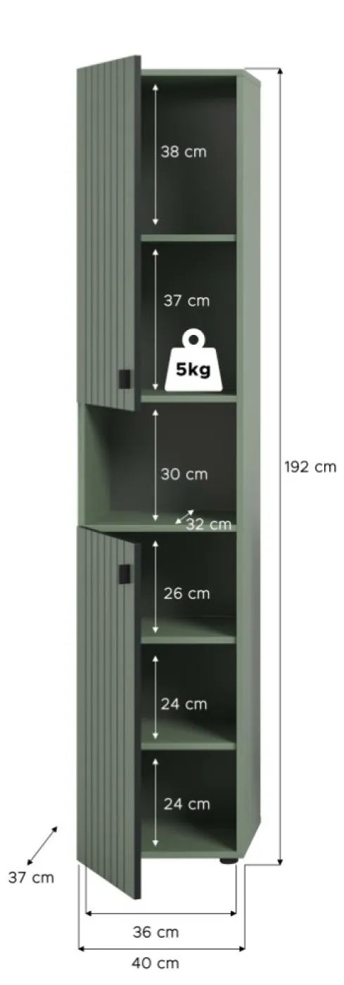 Garderobenschrank Station | Smoke Green