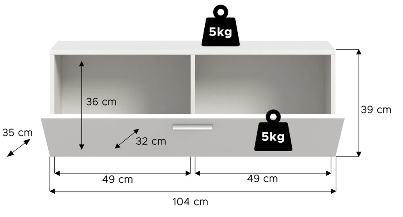 Garderobenschrank, Stauraumelement Vaga groß | weiß