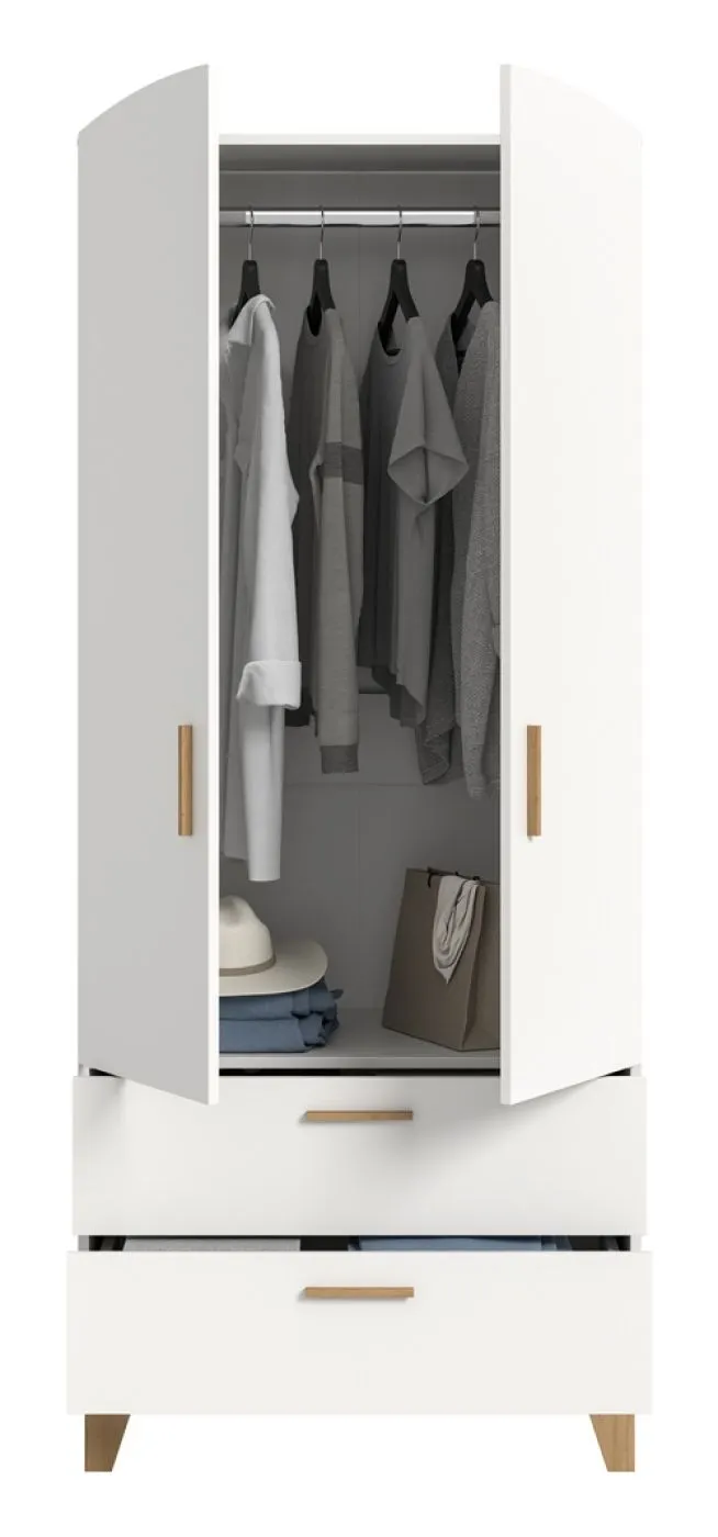 Garderobenschrank Stella | weiß / Artisan Eiche