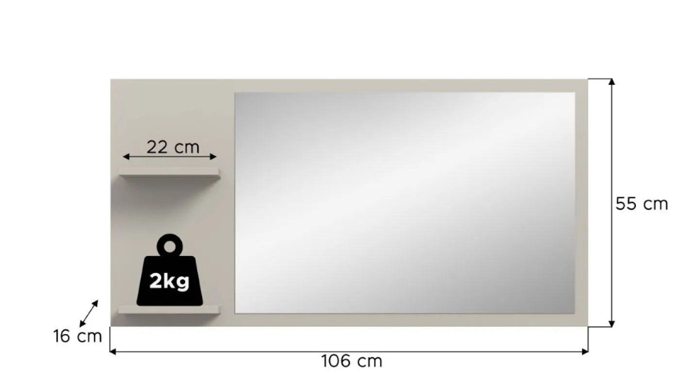 Garderobenspiegel Station | Kaschmir