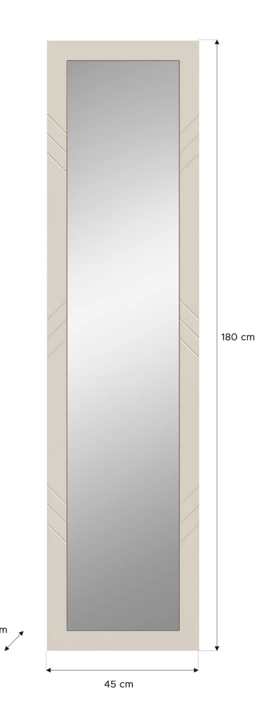 Garderobenspiegel | Wandspiegel Notes | beige matt/sandfarben