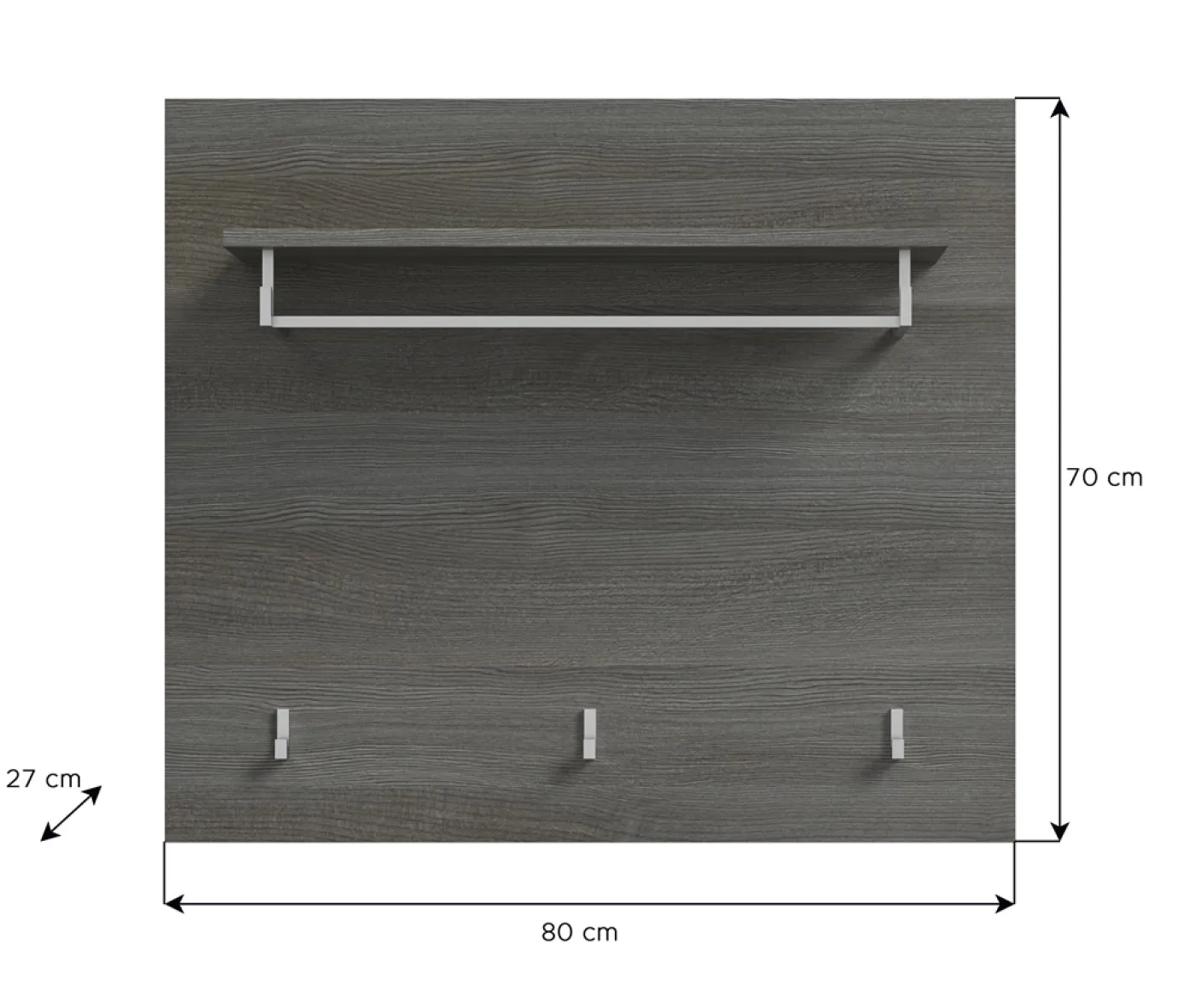 Garderobepaneel Salsa | rauchsilber