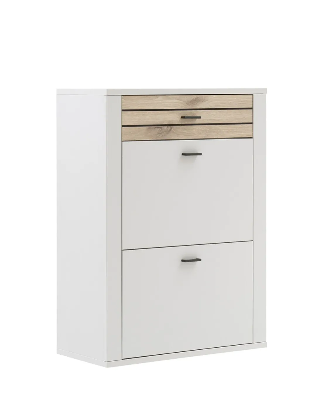 Hänge-Schuhschrank Mantena | Modern White / Viking Oak