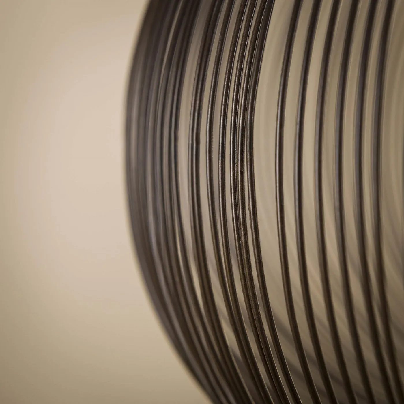 Hängelampe Fandu 1 Leuchte | Drahtschirm Ø70 | schwarz / Nickel