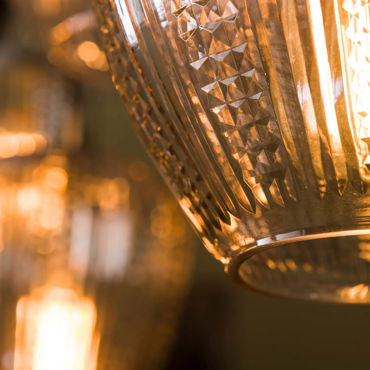 Hängelampe Iris | 5 Leuchten | Diamond Glas