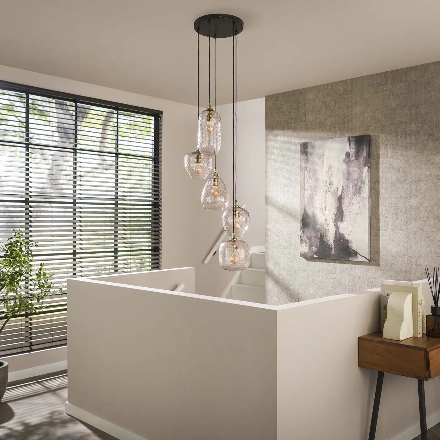 Hängelampe Noko 2 | 5 Leuchten | Braunglas