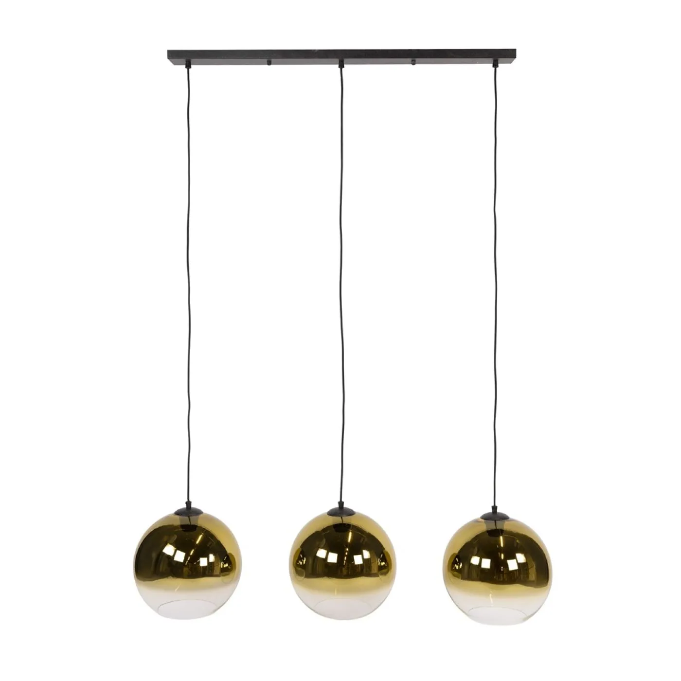 Hängelampe Nugela | 3 Leuchten | Glas | Gold