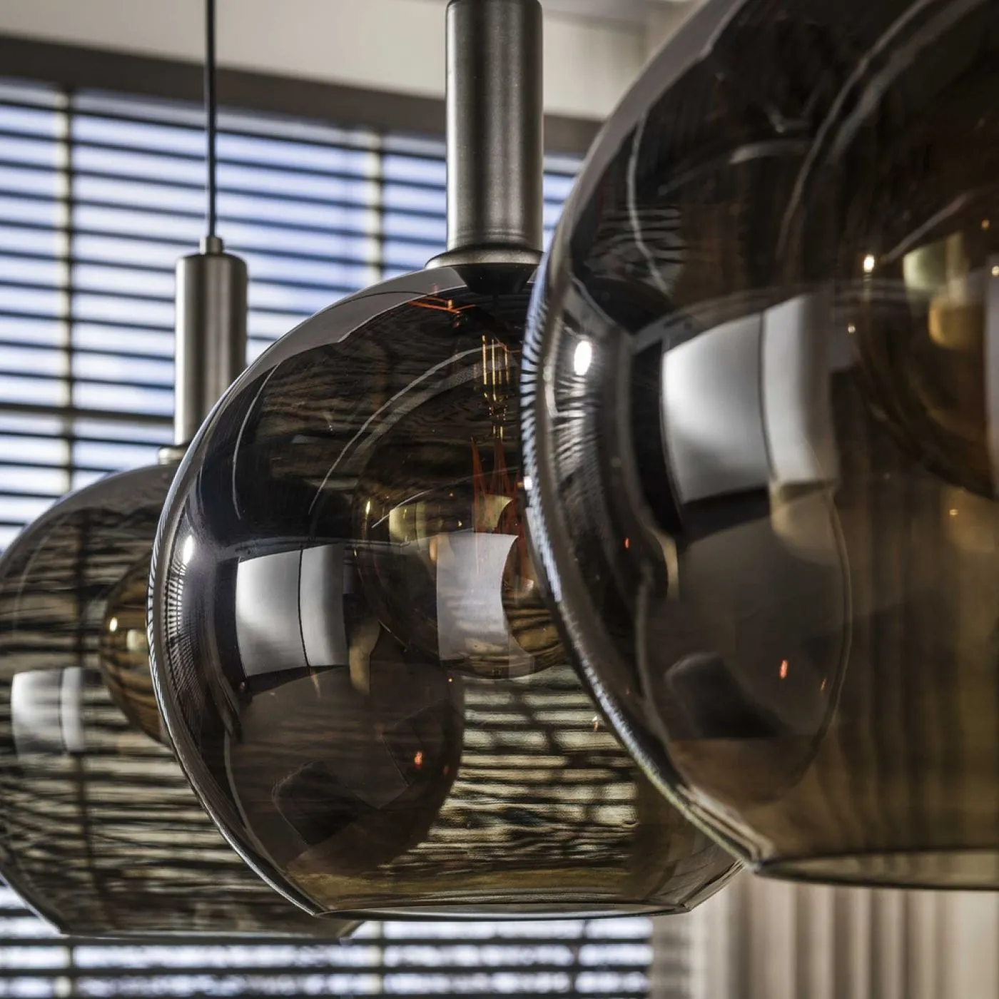 Hängelampe Rafina | 3 Leuchten | Glas | Sienna braun