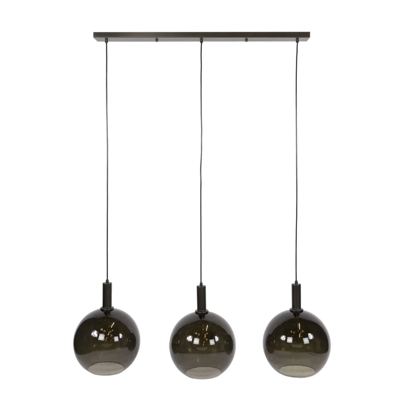 Hängelampe Rafina | 3 Leuchten | Glas | Sienna braun