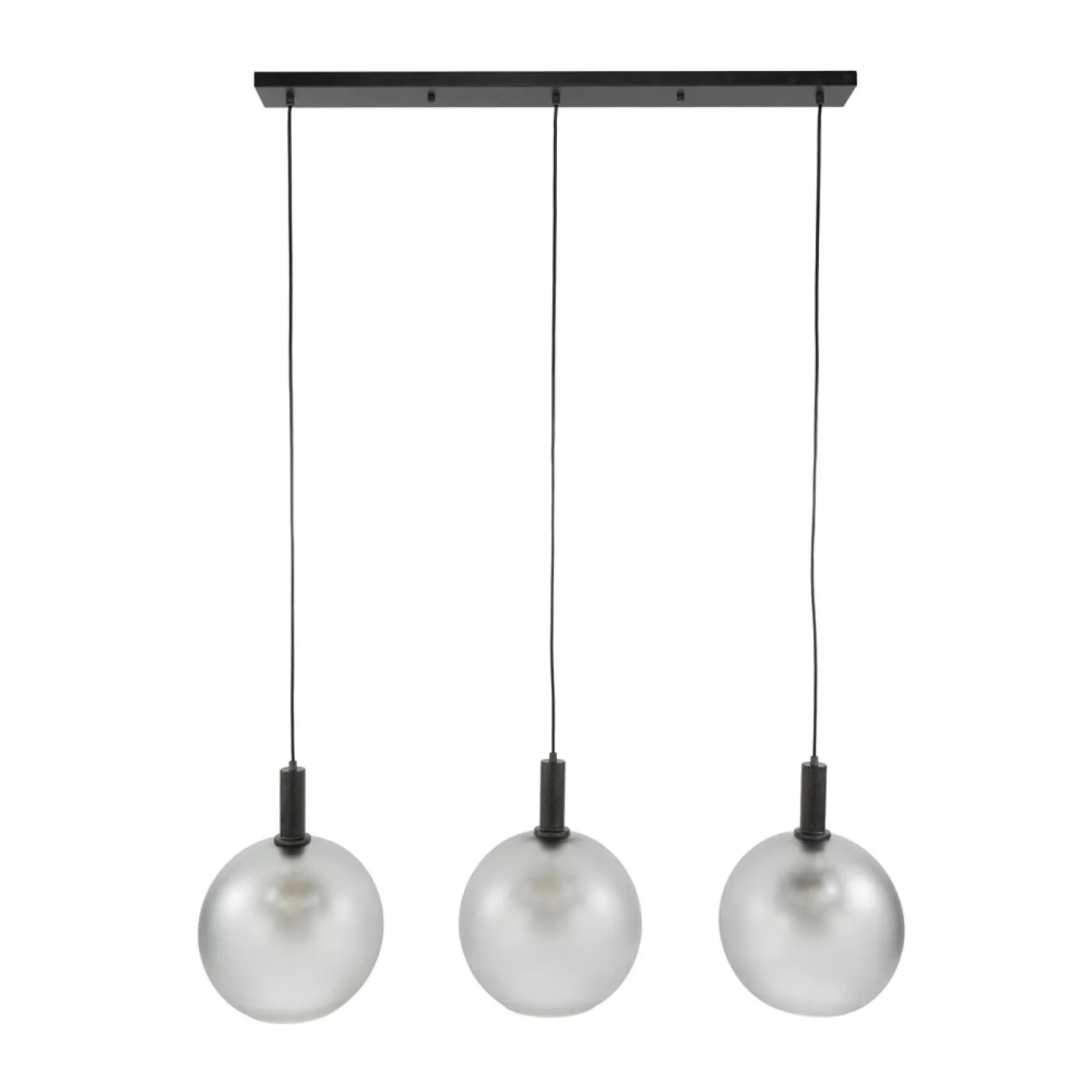 Hängelampe Valenti | 3 Leuchten | Glas | frosted grau