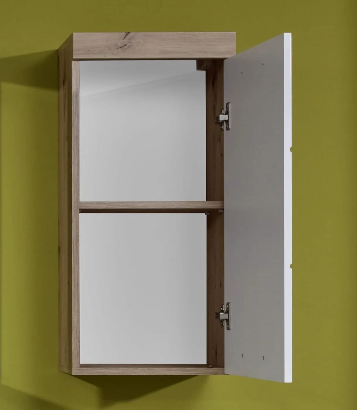 Hängeschrank Amanda | weiß Hochglanz / Eiche Asteiche