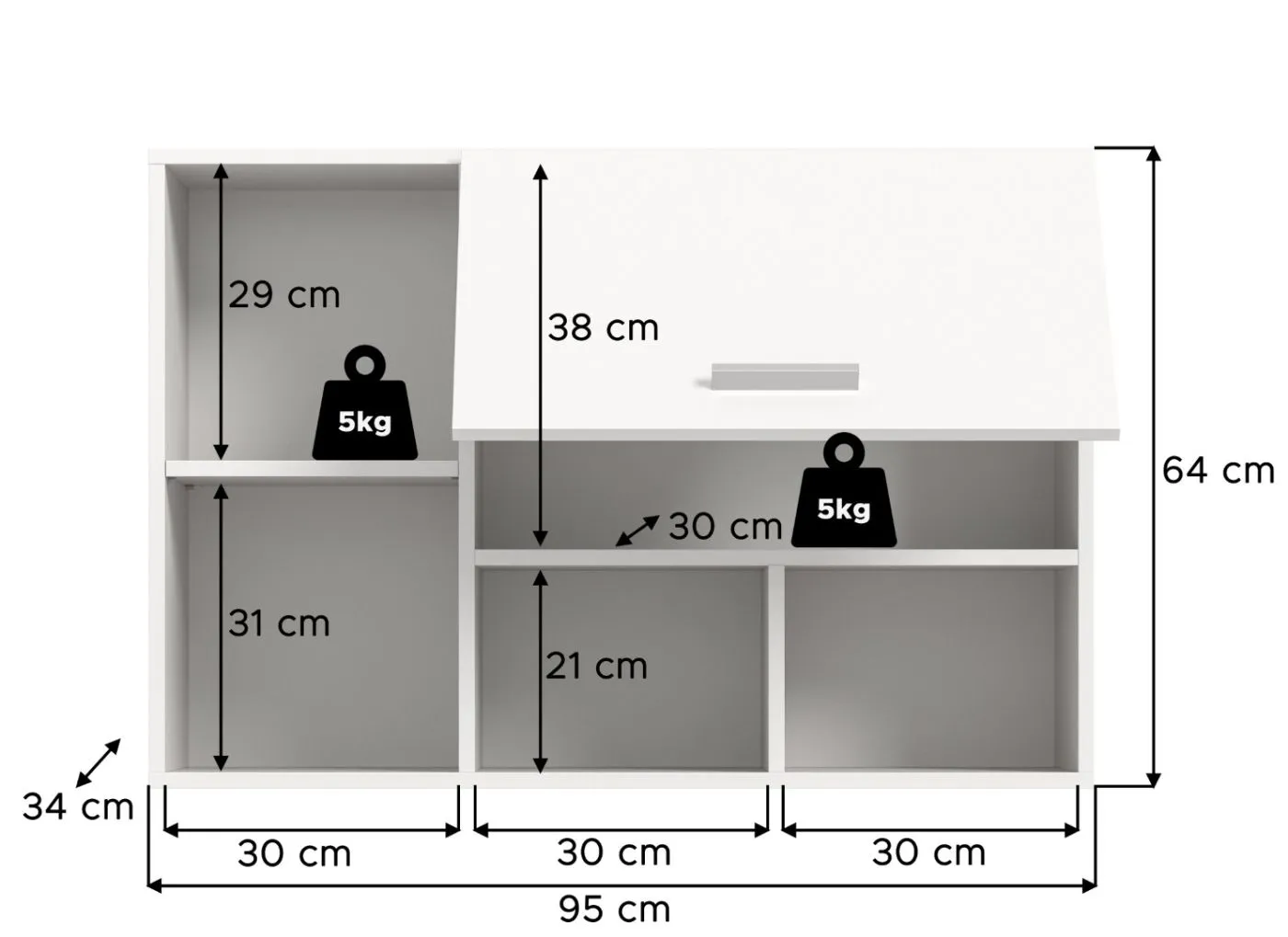 Hängeschrank Free | weiß