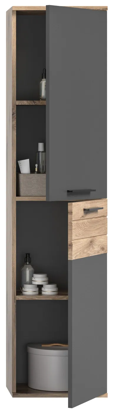 Hängeschrank groß Mason | Nox Oak / Basalt grau