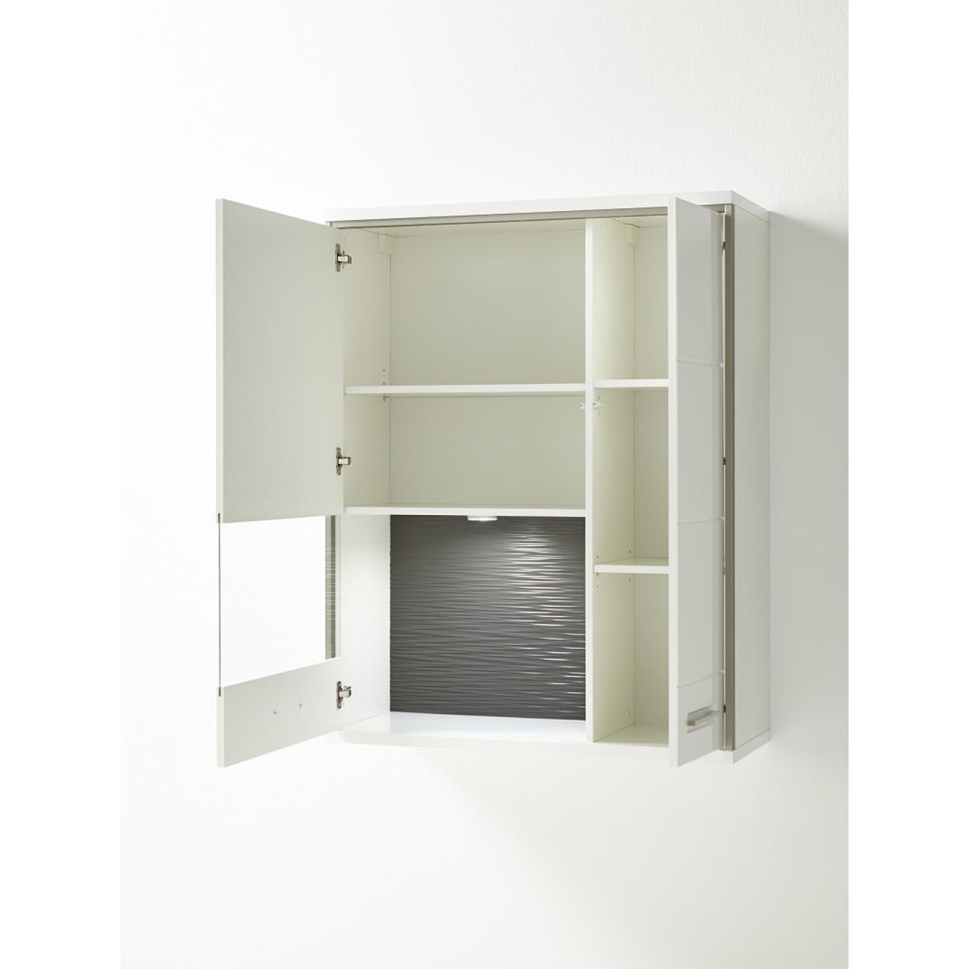 Hängeschrank Hängekommode Trento | weiß Hochglanz | LED Beleuchtung