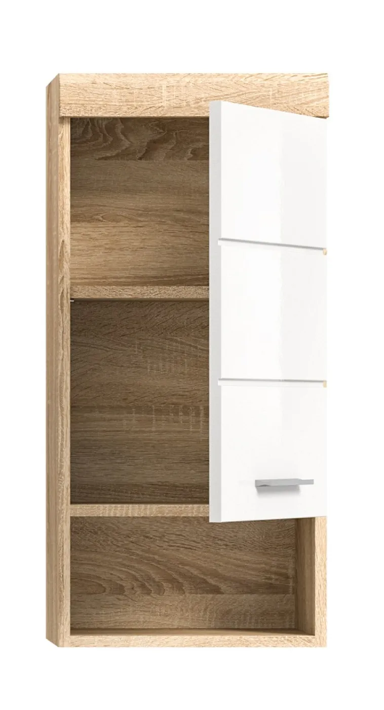 Hängeschrank Lambada | weiß Hochglanz / Sonoma Eiche hell