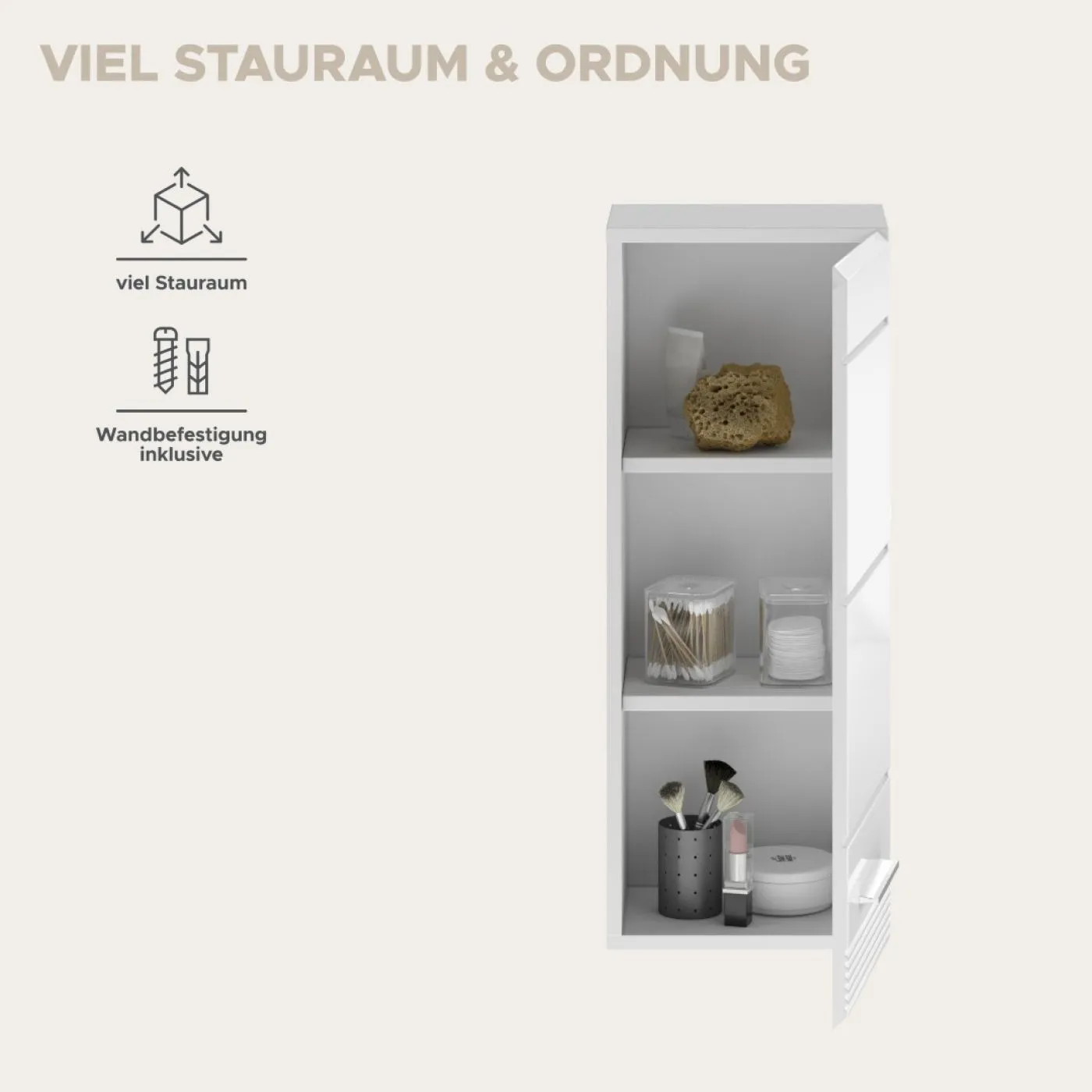 Hängeschrank Linus | weiß Hochglanz