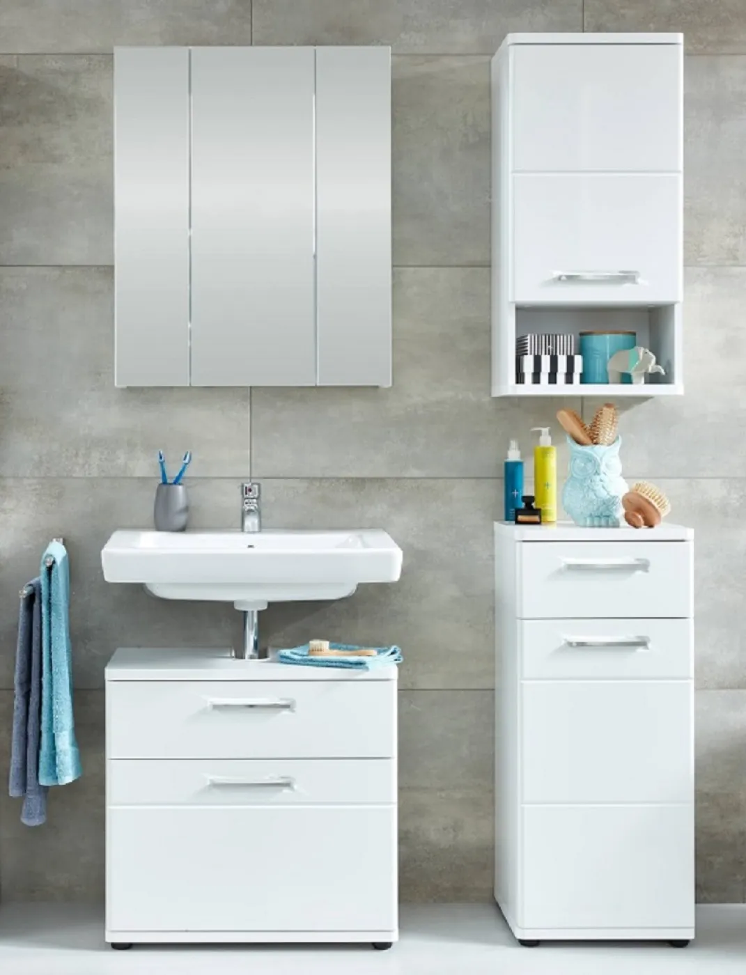 Hängeschrank Monte | weiß Hochglanz