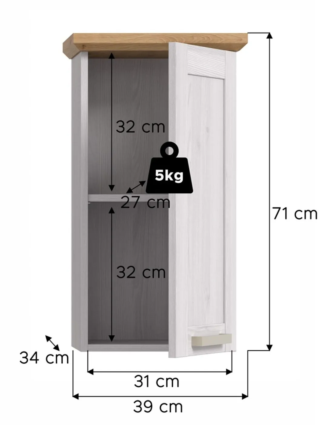 Hängeschrank Verona | Sibiu Larche / Artisan Eiche
