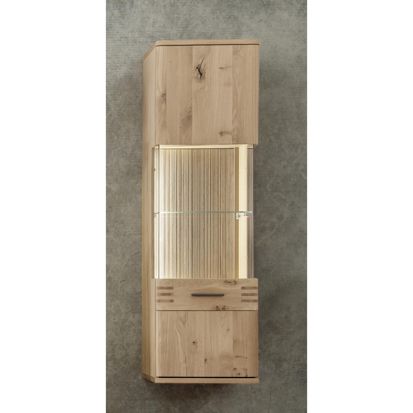 Hängevitrine Salvador | Eiche Bianco | LED Beleuchtung