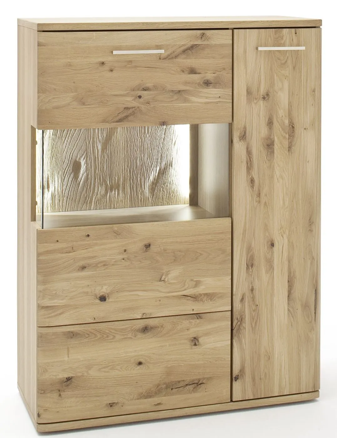 Highboard 1 Santori | Eiche Bianco | LED Beleuchtung