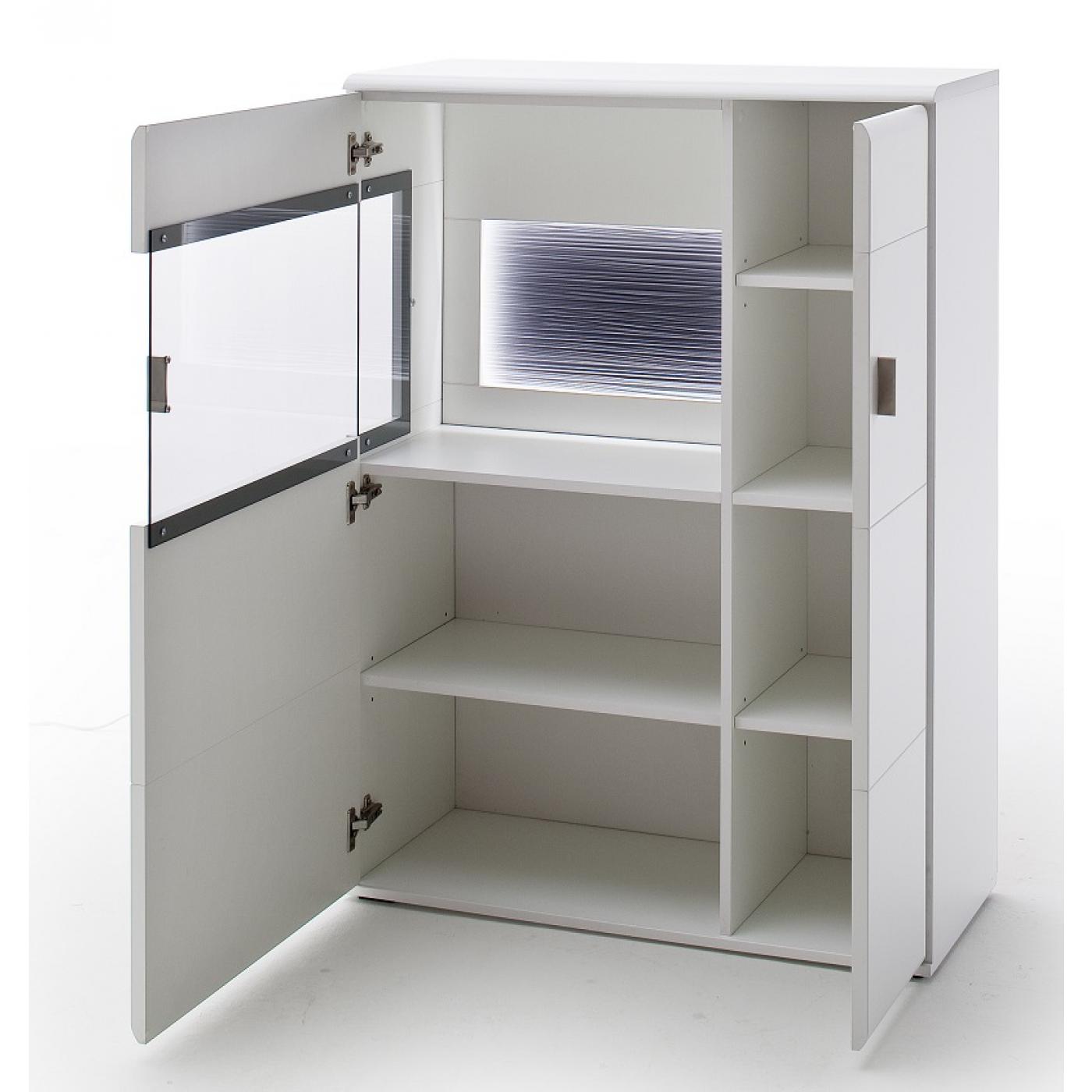 Highboard Amora | weiß matt | LED Beleuchtung