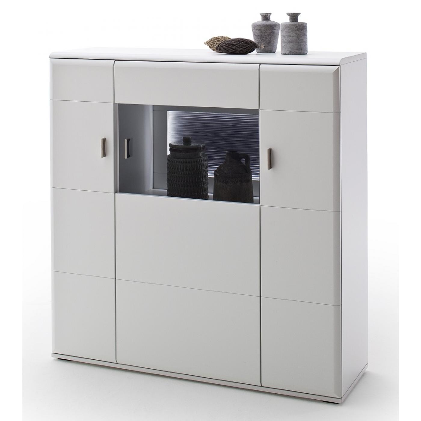 Highboard Amora 2 | weiß matt | LED Beleuchtung