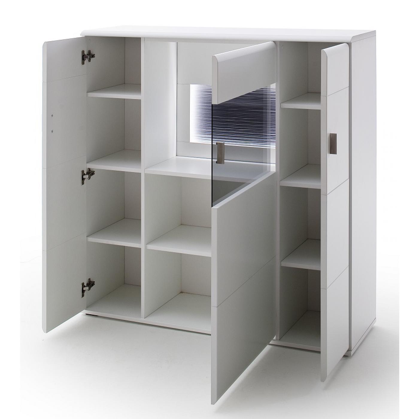 Highboard Amora 2 | weiß matt | LED Beleuchtung