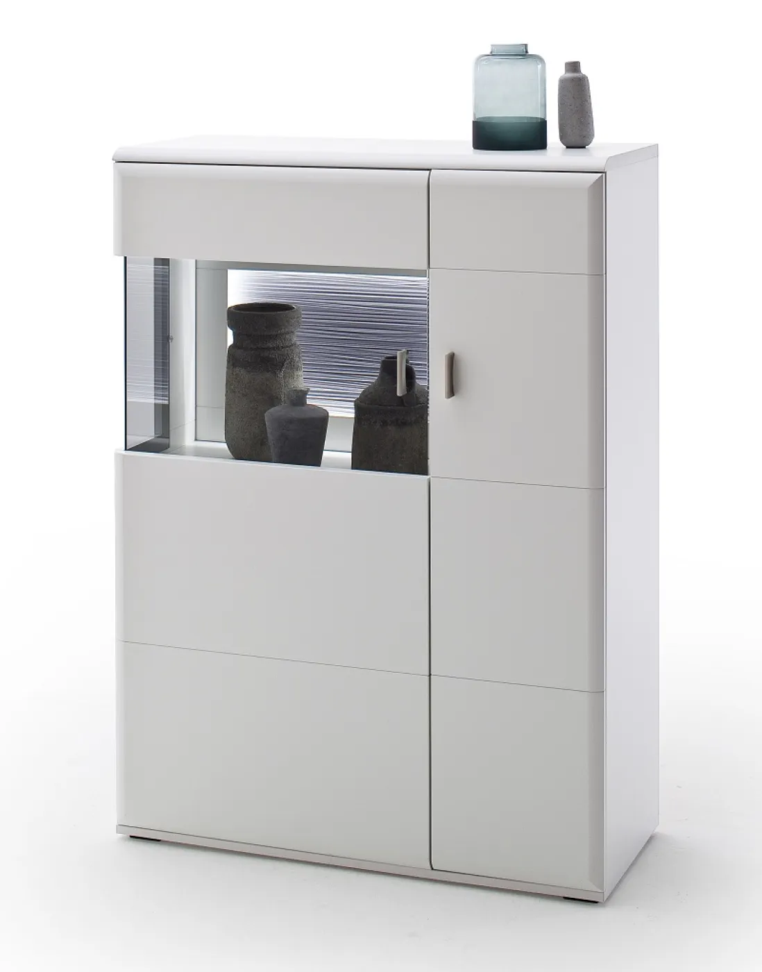 Highboard Amora | weiß matt | ohne Beleuchtung