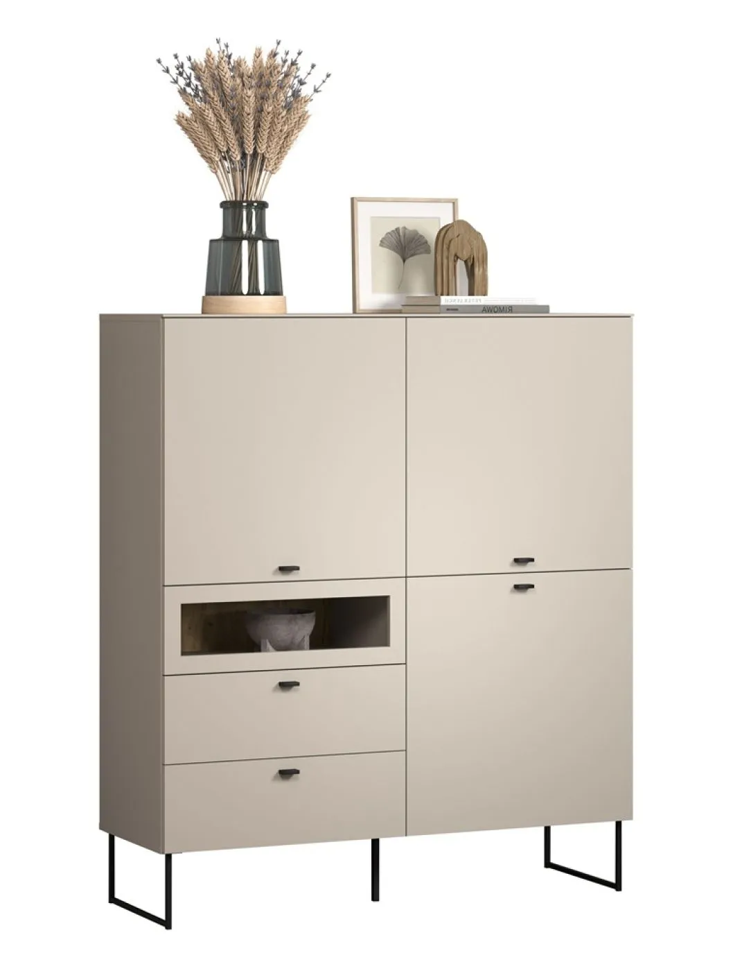 Highboard Bellugi 1, Cashmere Dekor – Ansicht 2