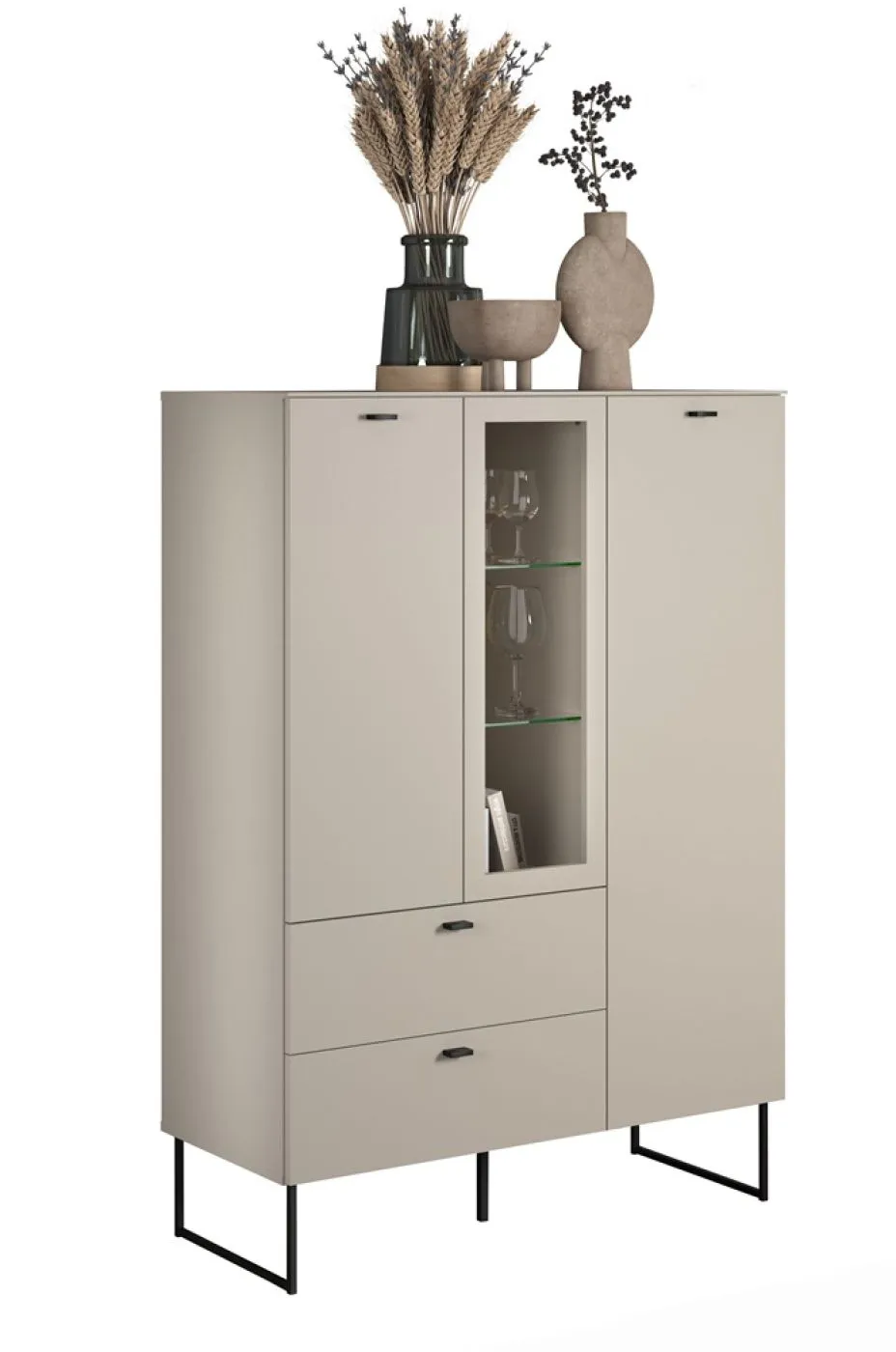 Highboard Bellugi, Cashmere Dekor – Ansicht 2