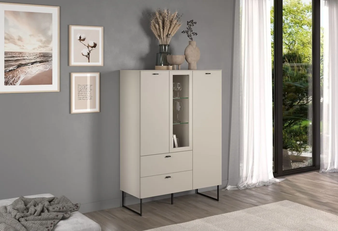 Highboard Bellugi, Cashmere Dekor – Ansicht 7