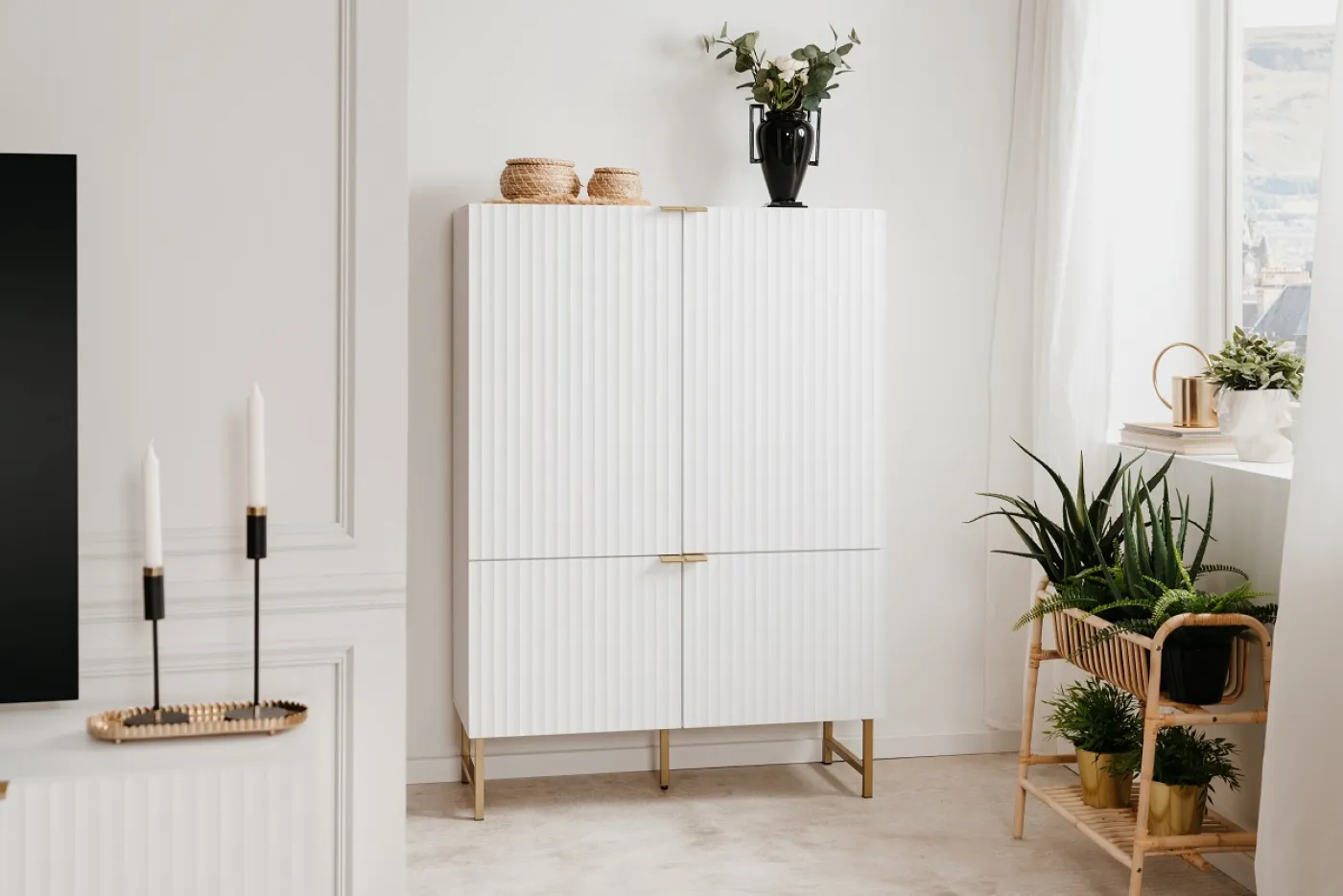 Highboard Edinburgh | weiß matt