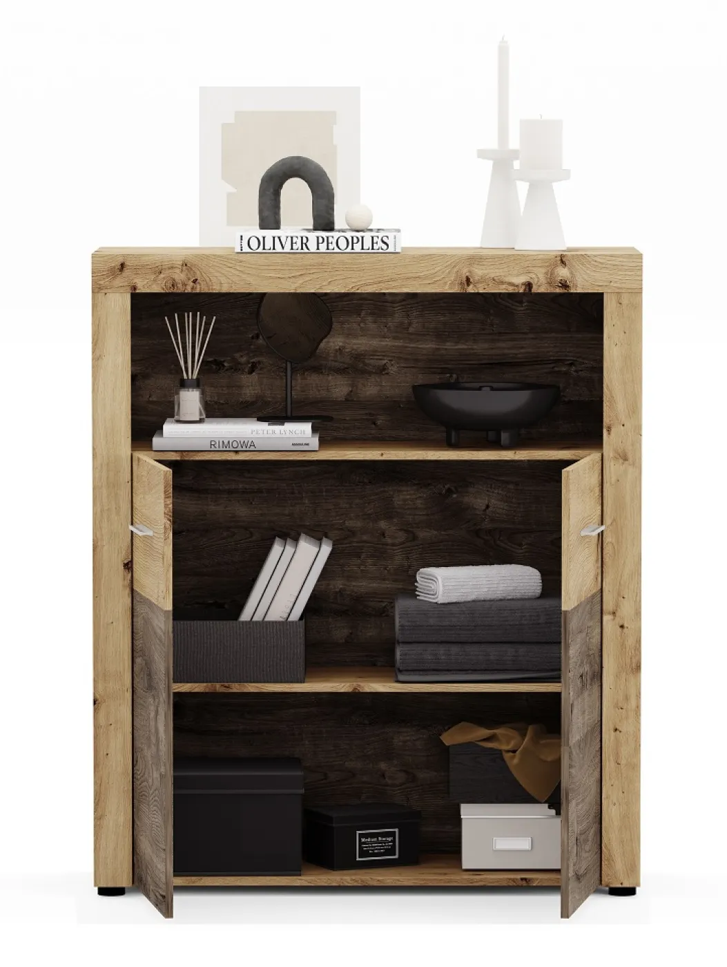 Highboard Fly | Artisan Eiche | LED Beleuchtung