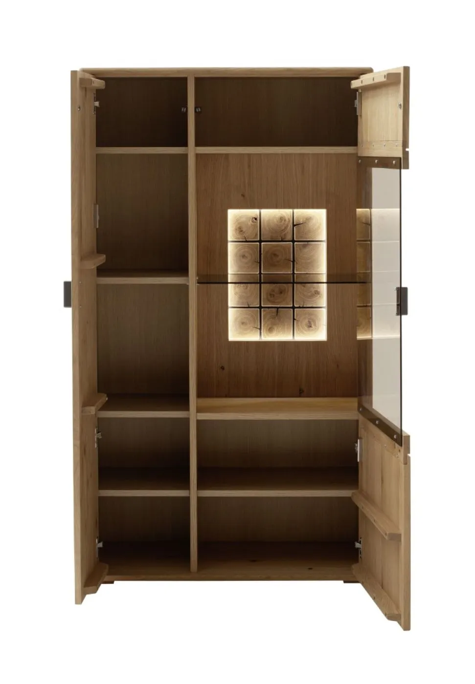Highboard Freeport 1 | Ast-/ Balkeneiche | LED Beleuchtung