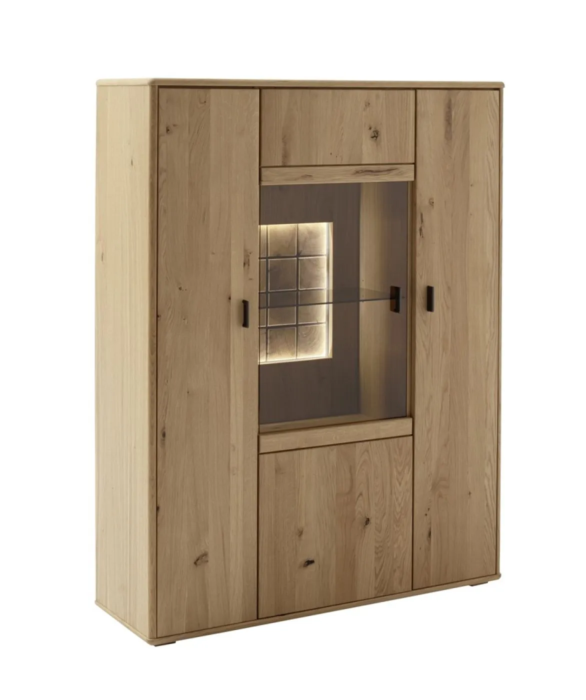 Highboard Freeport | Ast-/ Balkeneiche | LED Beleuchtung