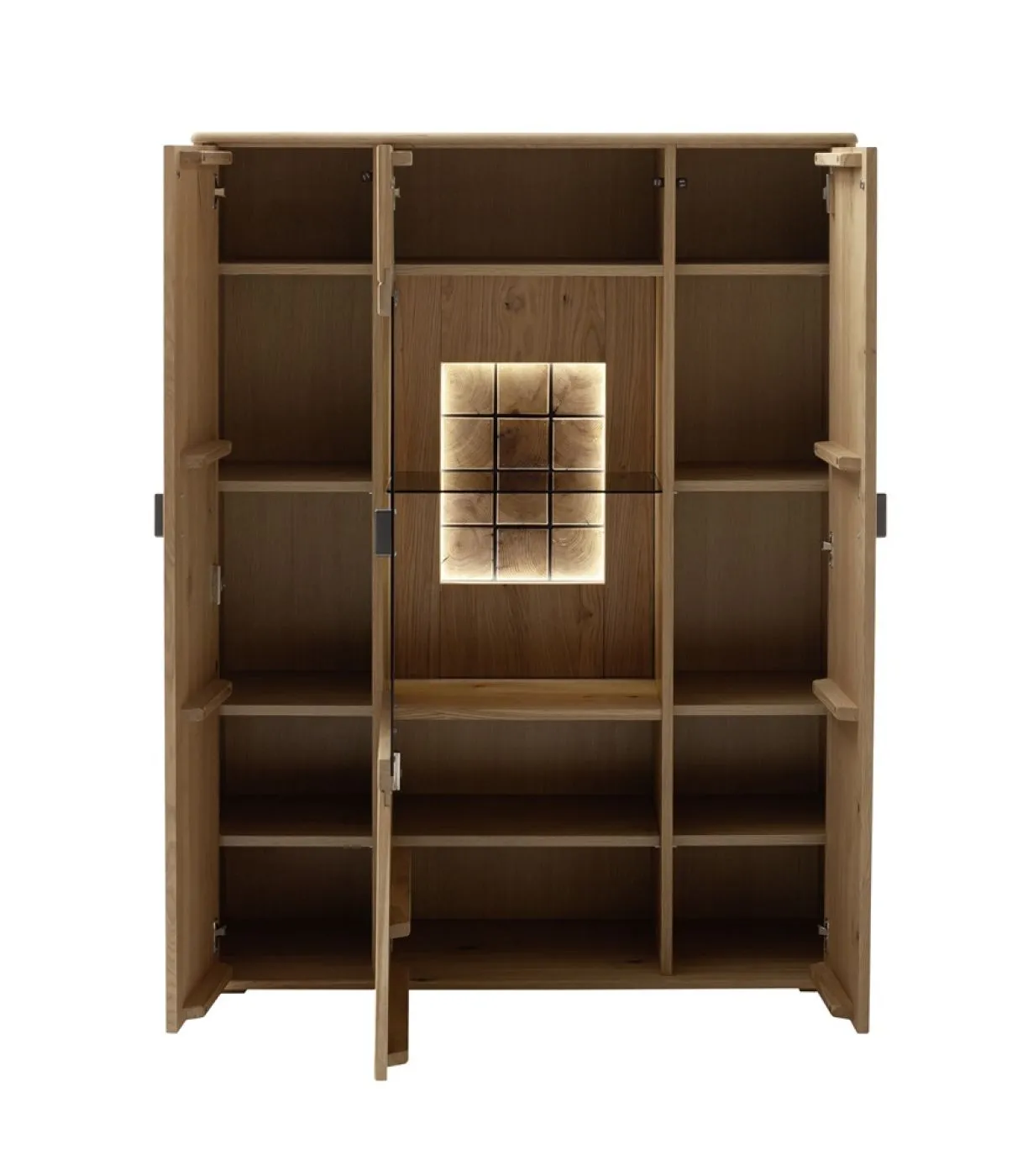 Highboard Freeport | Ast-/ Balkeneiche | LED Beleuchtung