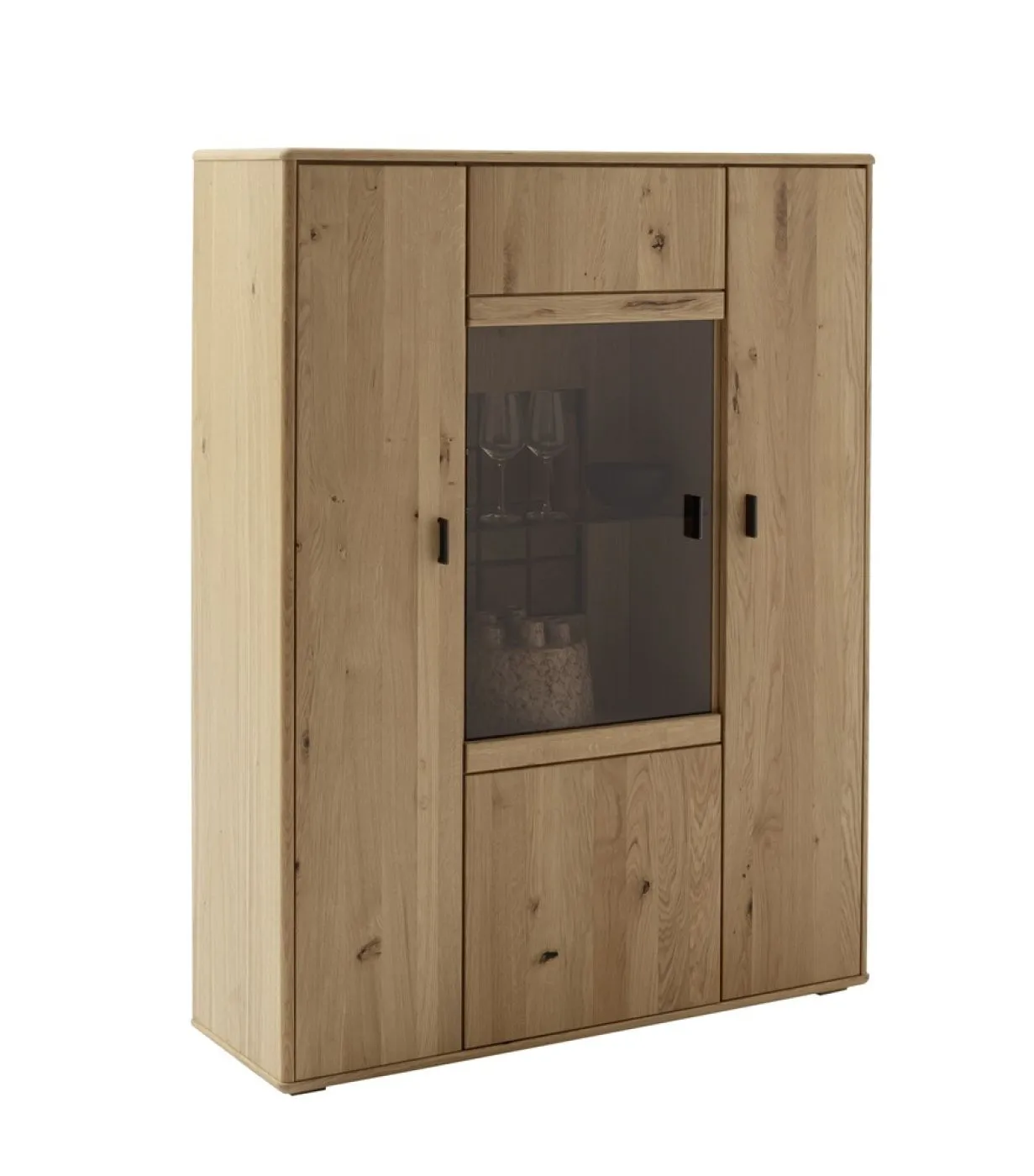 Highboard Freeport | Ast-/Balkeneiche | mit LED Bandbeleuchtung