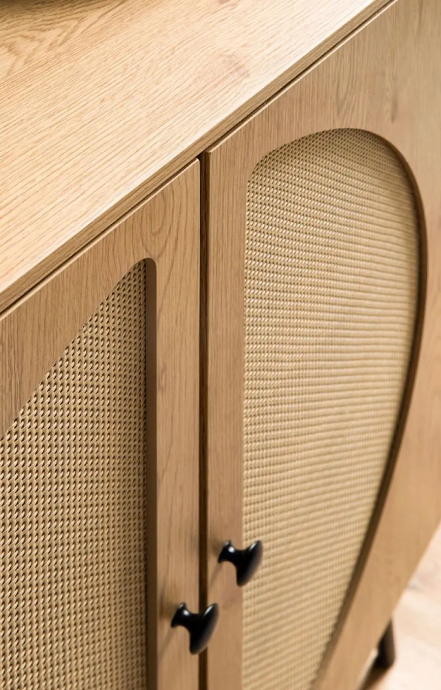 Highboard French | braun / schwarz