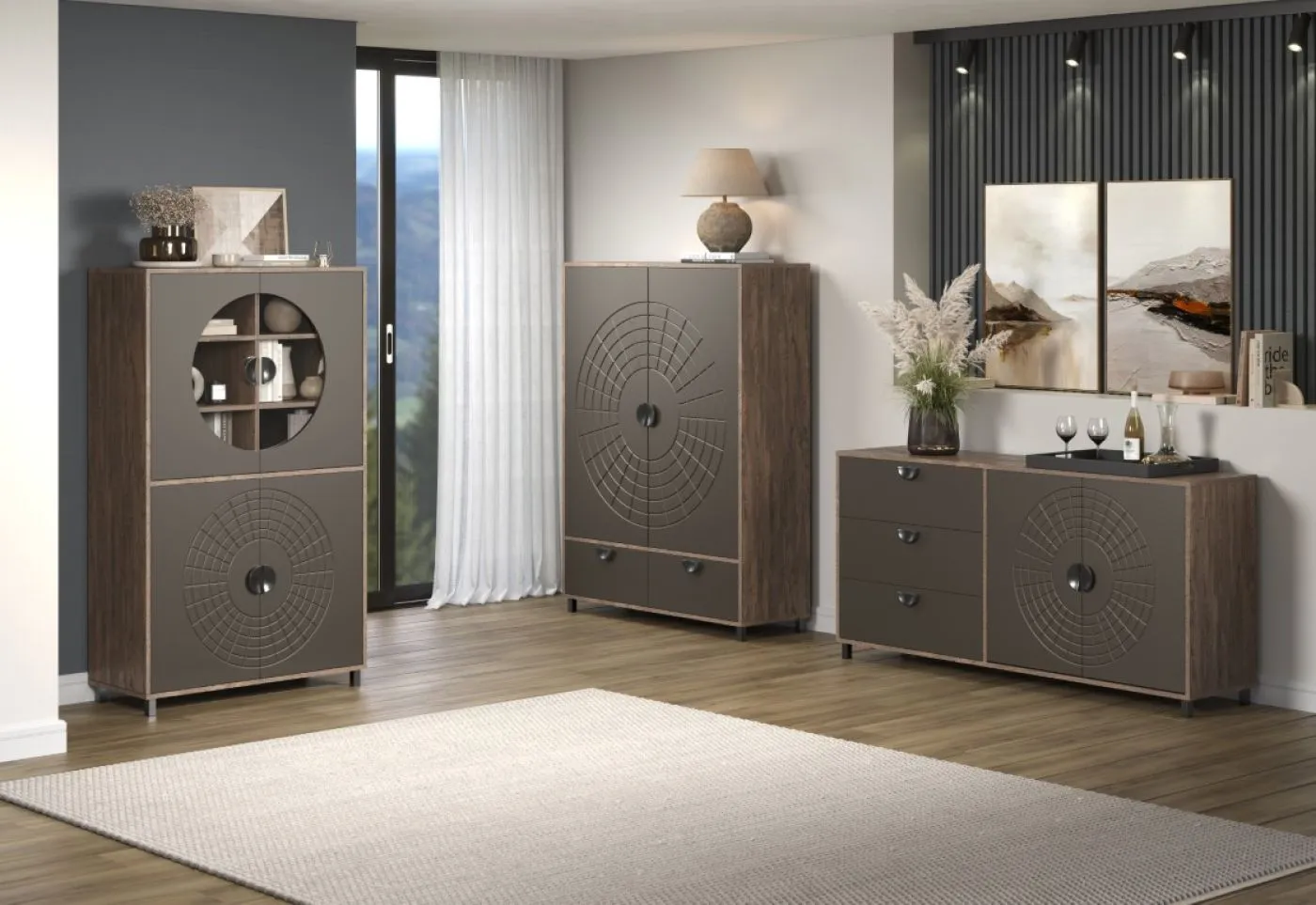 Highboard Fusion | Rostoptik Rusty Flow / Perlbronze