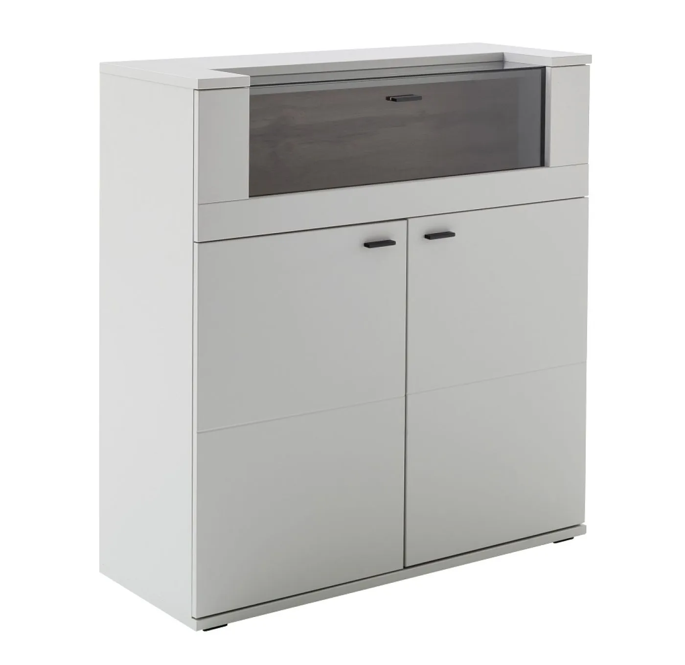 Highboard Lissabon | Modern White | optional LED Beleuchtung