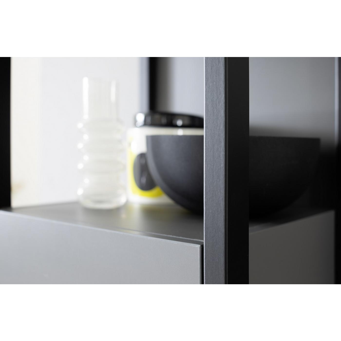 Highboard Luxor | Royal Grey / anthrazit | LED Beleuchtung