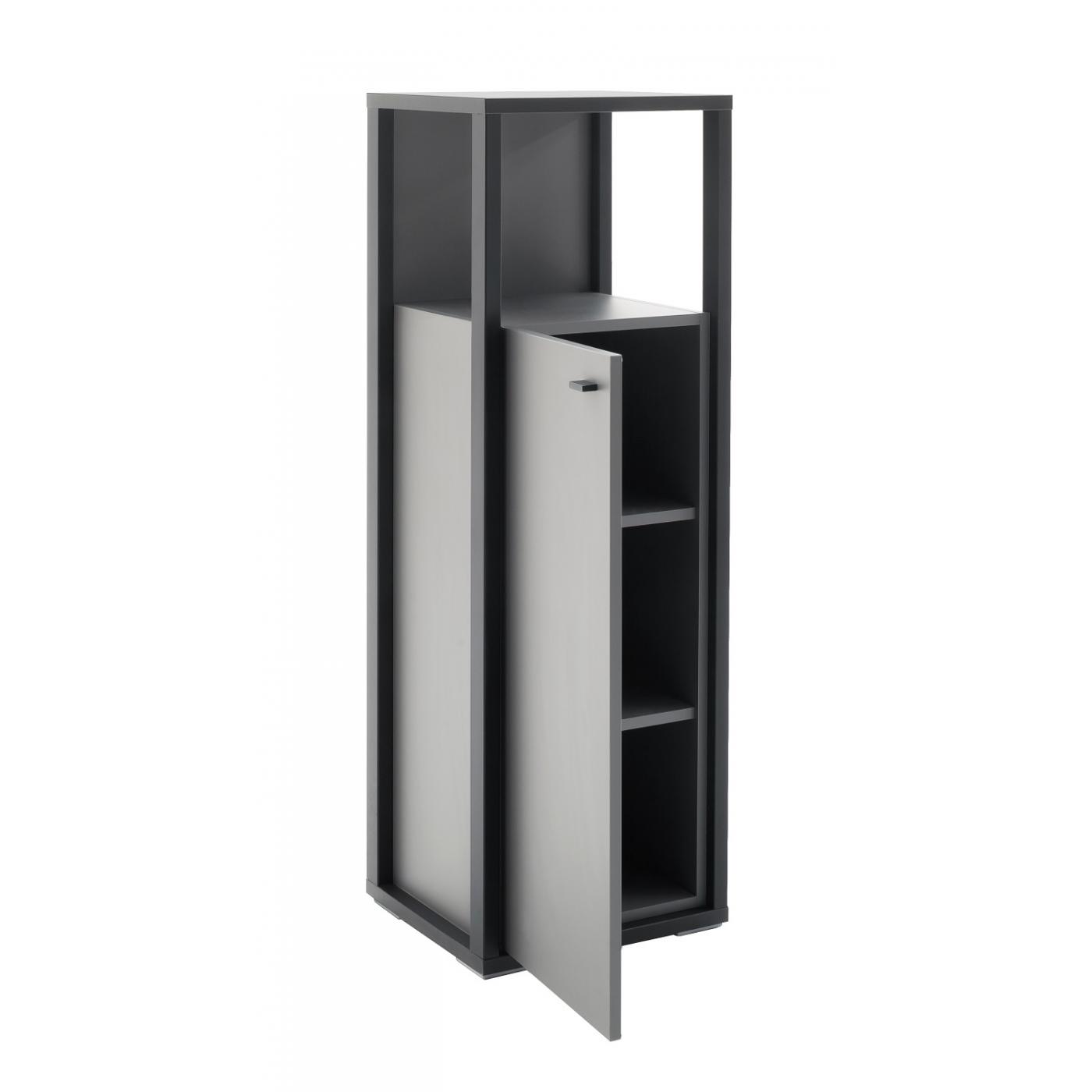 Highboard Luxor klein | Royal Grey / anthrazit | LED Beleuchtung