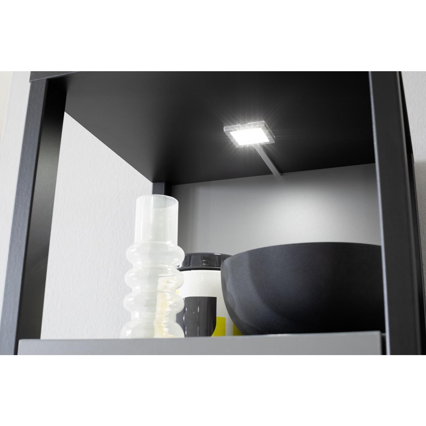 Highboard Luxor klein | Royal Grey / anthrazit | LED Beleuchtung