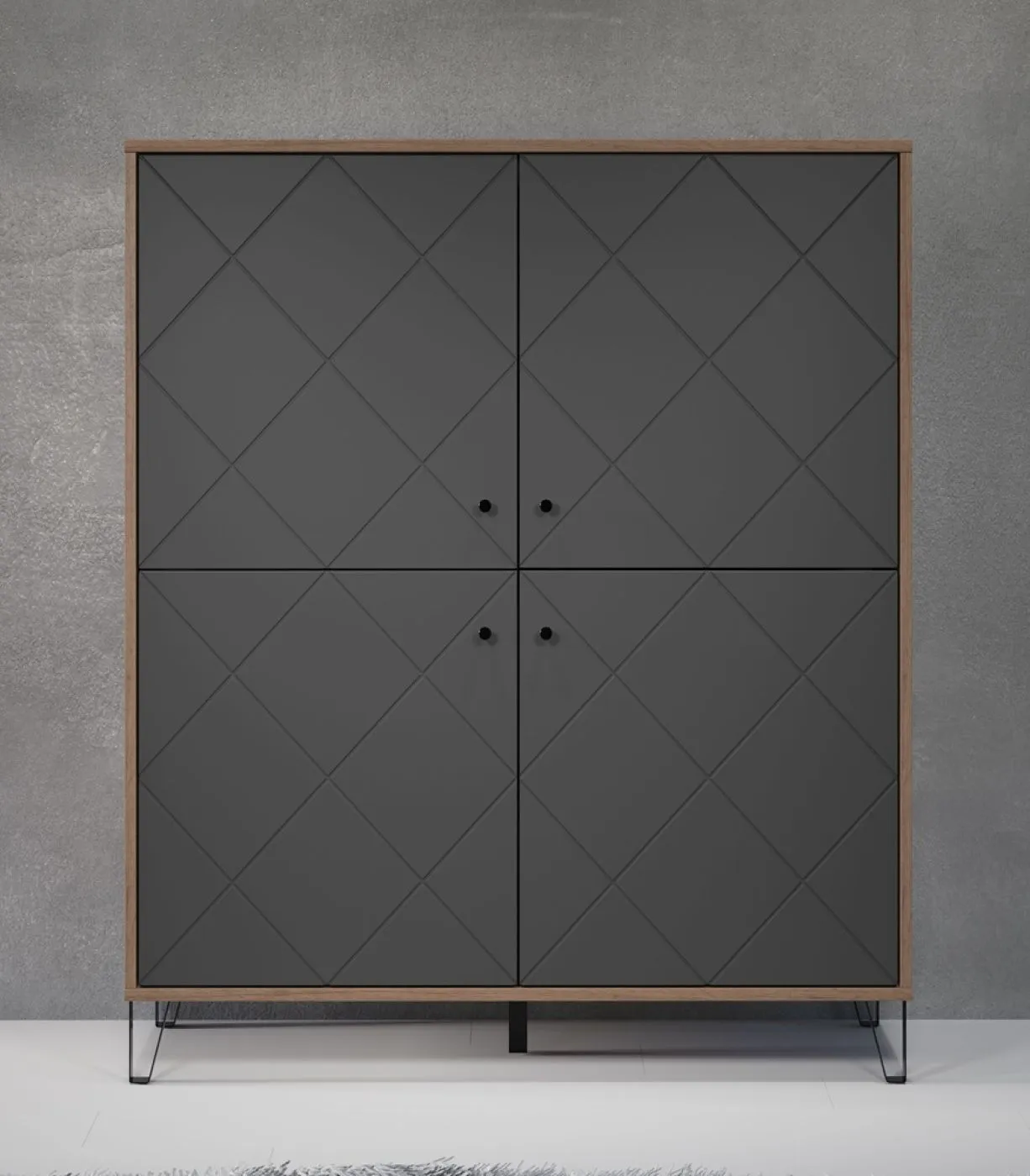 Highboard Montez | Eiche Kraft Gold / Graphite